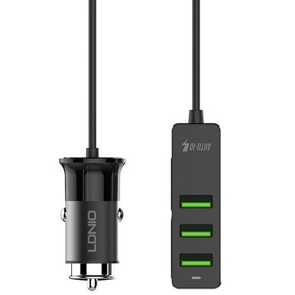 Φωτογραφία προϊόντος: OEM Φορτιστής με 4 Θύρες USB για αναπτήρα αυτοκινήτου - C61 LDNIO