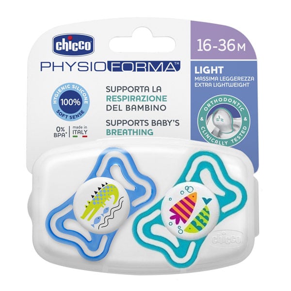 Φωτογραφία προϊόντος: Chicco Πιπίλα Physio Light Σιελ 16-36 Μηνών 2 Τεμάχια (71035-21)
