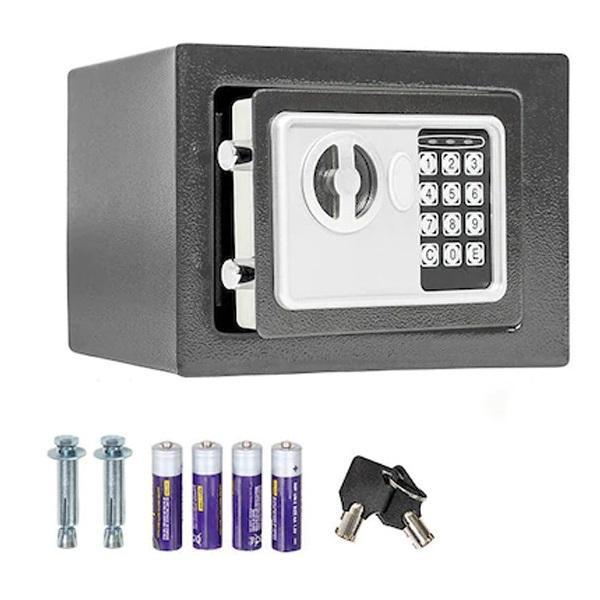 Φωτογραφία προϊόντος: OEM Χρηματοκιβώτιο Ασφαλείας με Ηλεκτρονική Κλειδαριά και Κλειδί 17 x 22.8 x 17 cm Χρώματος Σκούρο Γκρι Hoppline HOP1000730-2