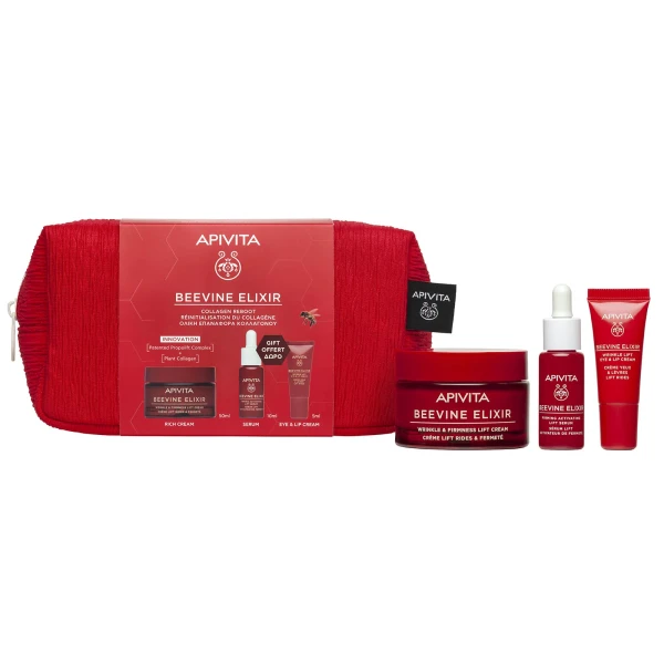 Φωτογραφία προϊόντος: APIVITA Beevine Elixir Promo Pack με Αντιρυτιδική Κρέμα για Σύσφιξη &amp; Lifting Πλούσιας Υφής, 50ml &amp; Δώρο Ορός Ενεργοποίησης Σύσφιξης &amp; Lifting, 10ml, Αντιρυτιδική Κρέμα