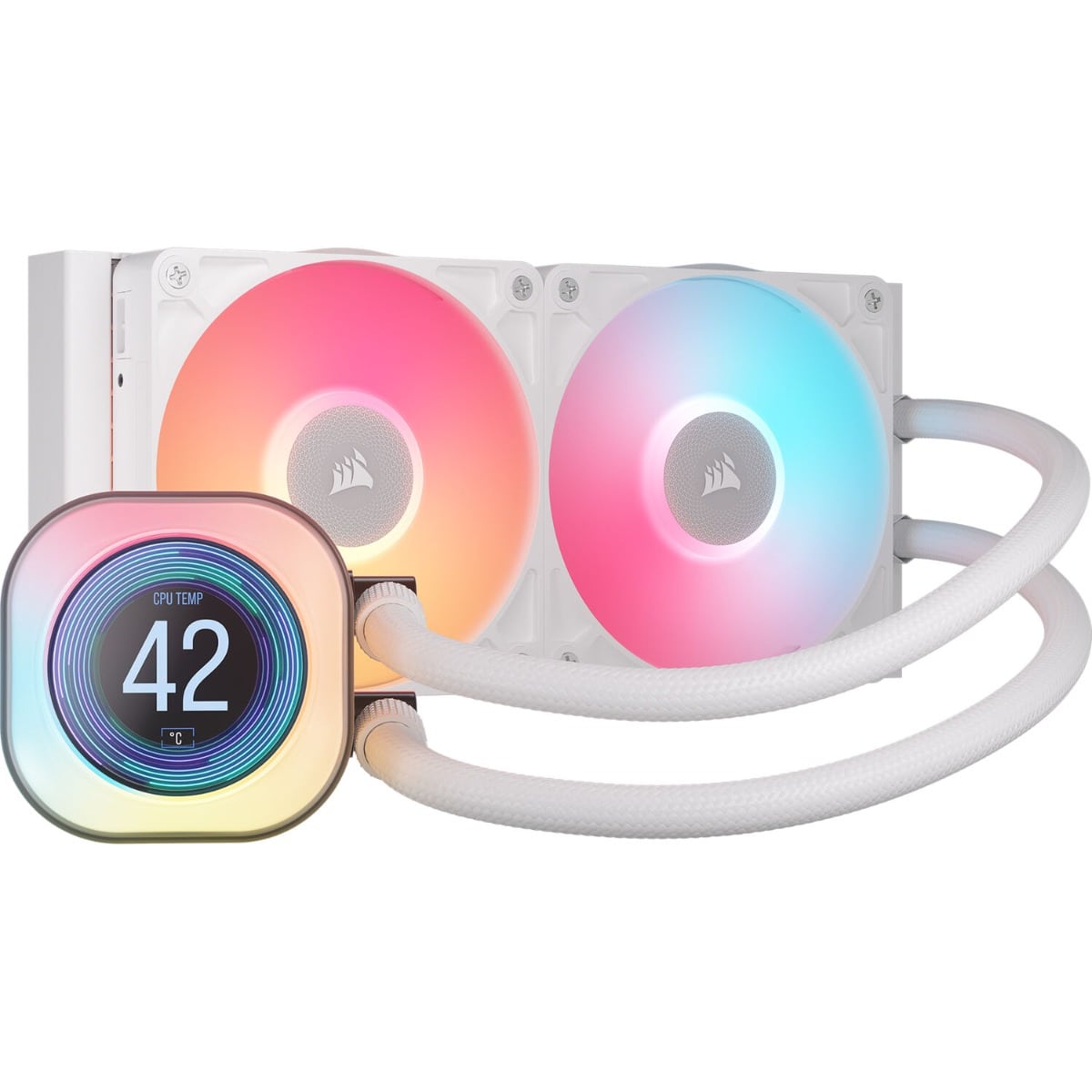 Φωτογραφία προϊόντος: Corsair AIO Cooler Titan RX 240 LCD iCue Link RGB (Controller, White)