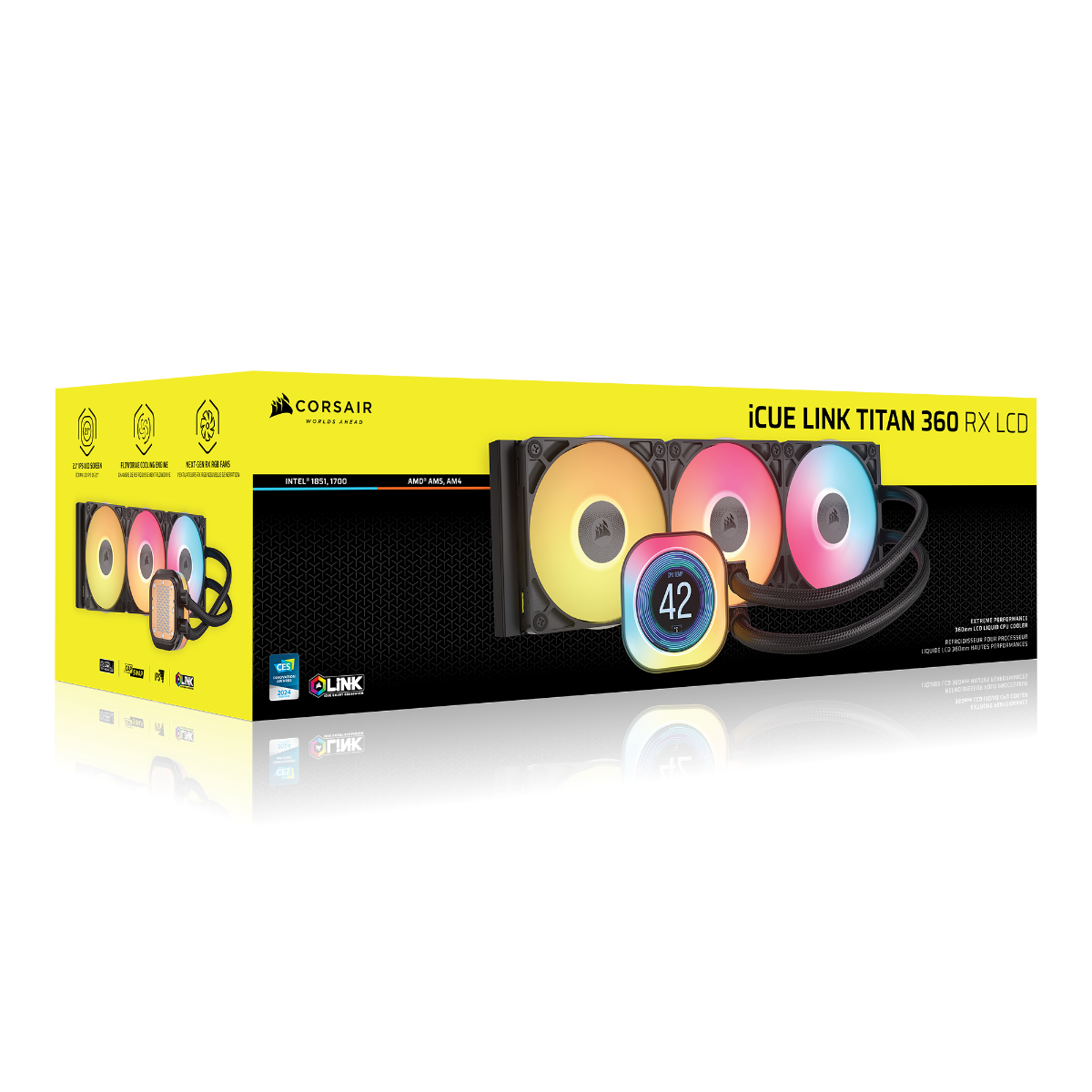 Φωτογραφία προϊόντος: Corsair AIO Cooler TITAN RX 360 LCD iCUE LINK RGB (Controller, Black)
