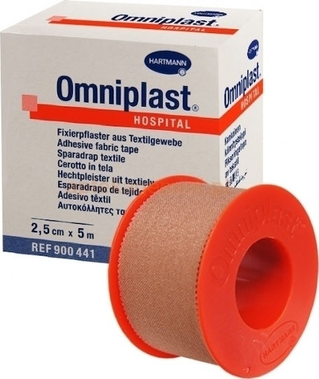 Φωτογραφία προϊόντος: HARTMANN Omniplast Yφασμένες Tαινίες Στερέωσης (2.5cm x 5m), 1τεμ