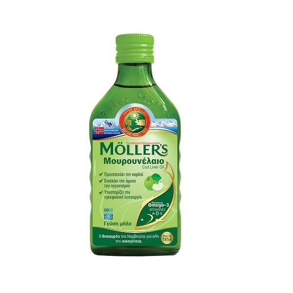 Φωτογραφία προϊόντος: Mollers Moller’s Μουρουνέλαιο με Γεύση Μήλο 250ml