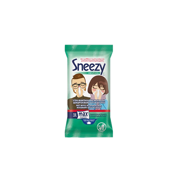 Φωτογραφία προϊόντος: ΜΕΓΑ Sneezy Wet Wipes for Cold Relief 12pcs