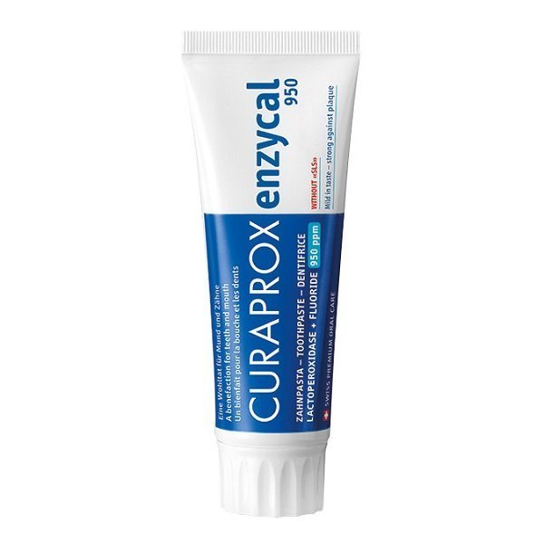 Φωτογραφία προϊόντος: Curaprox Enzycal 950 Οδοντόκρεμα με Ένζυμα και Φθόριο Χωρίς SLS 75ml