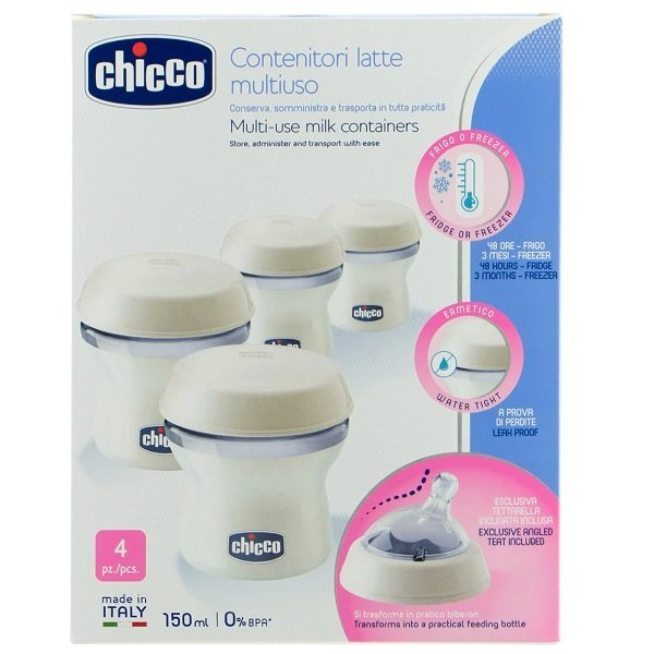 Φωτογραφία προϊόντος: Chicco Μπουκάλια Διατήρησης Μητρικού Γάλακτος NaturalFeeling 4τμχ