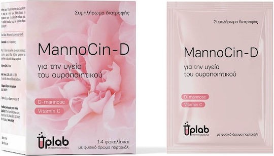Φωτογραφία προϊόντος: Uplab Pharmaceuticals MannoCin-D για την Υγεία του Ουροποιητικού Συστήματος 14 φακελίσκοι