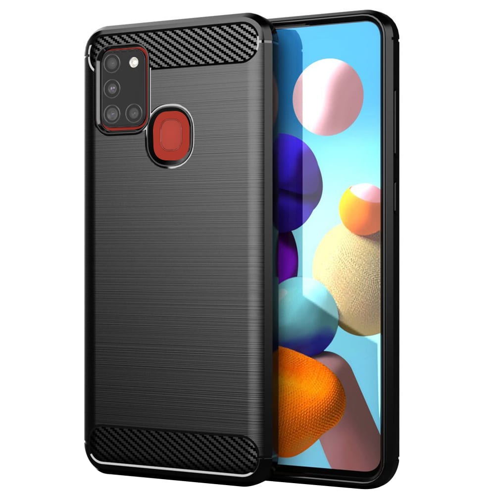 Φωτογραφία προϊόντος: Techsuit Θήκη Samsung Galaxy A21s Carbon Silicone (Μαύρο)