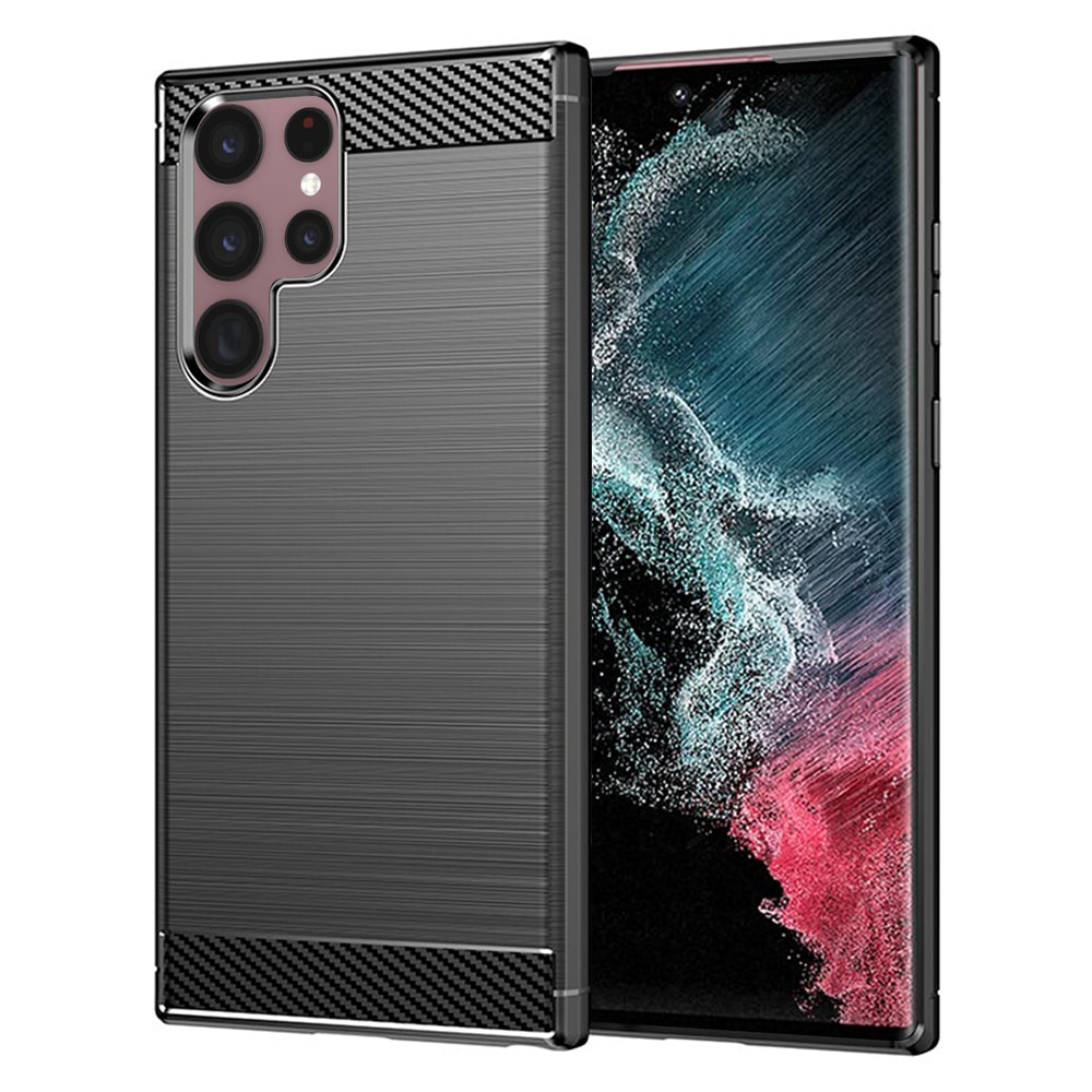 Φωτογραφία προϊόντος: Θήκη Samsung Galaxy S22 Ultra Carbon Silicone Techsuit (Μαύρο)