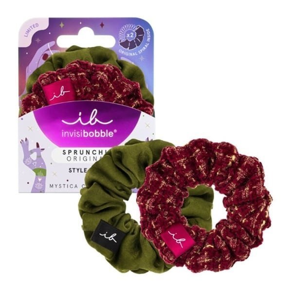 Φωτογραφία προϊόντος: TANGLE TEEZER Invisibobble Sprunchie Duo Mystica Merry for Love Λαστιχάκια Μαλλιών 2τεμ