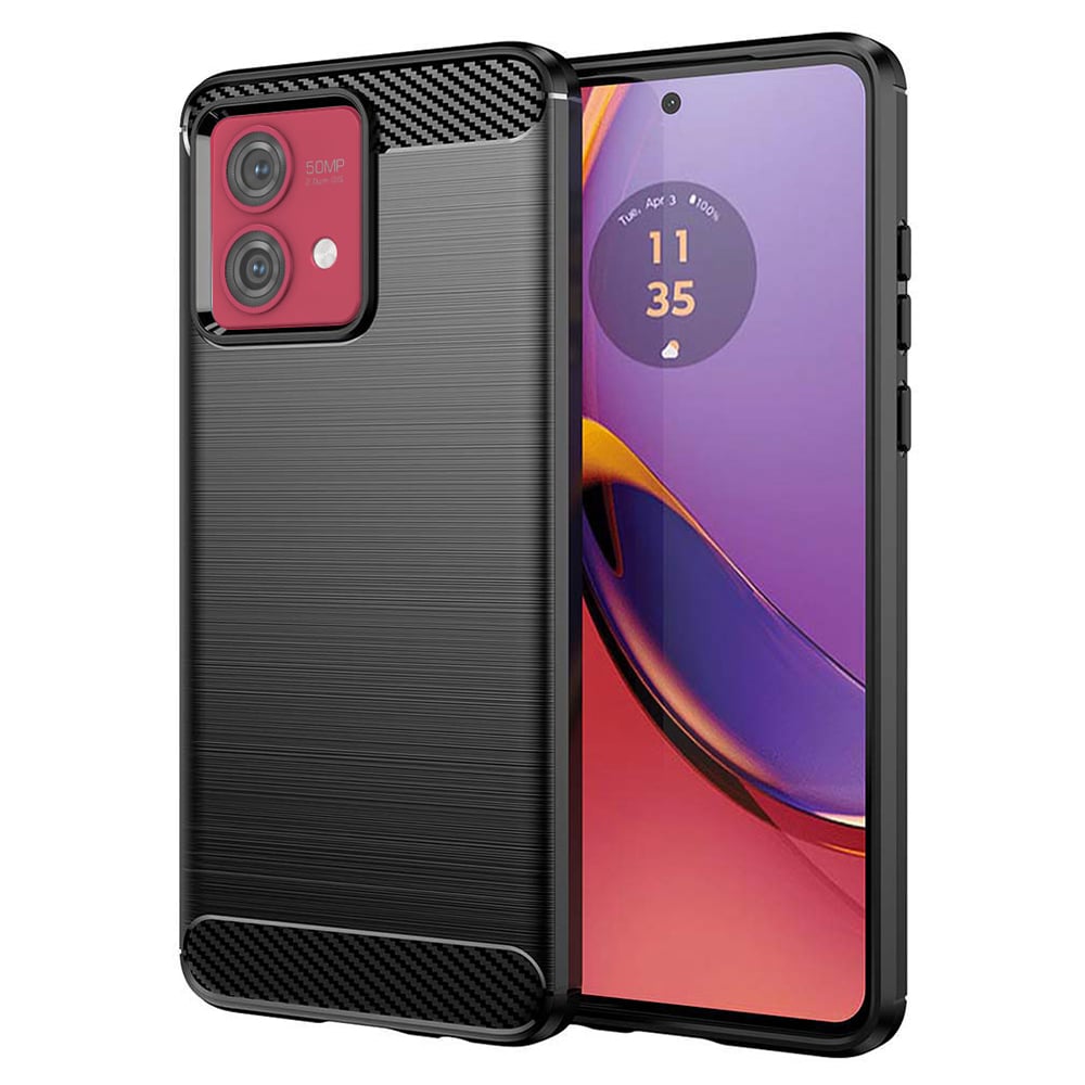Φωτογραφία προϊόντος: Θήκη Motorola Moto G84 Carbon Silicone Techsuit Μαύρο