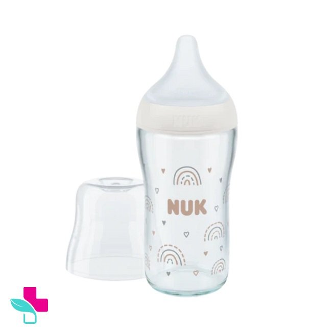 Φωτογραφία προϊόντος: Nuk Perfect Match Temperature Control Γυάλινο Μπιμπερό με Θηλή Σιλικόνης για 0m+ 120ml
