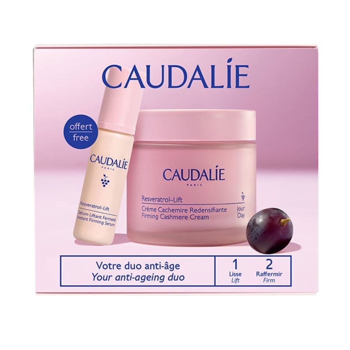Φωτογραφία προϊόντος: Caudalie Resveratrol Lift Firming Cashmere Cream 50 ml + Δώρο Instant Firming Serum 10 ml