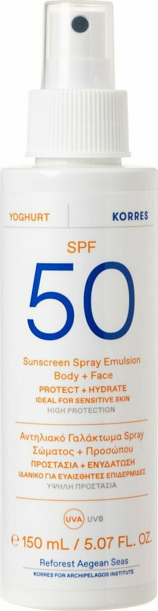 Φωτογραφία προϊόντος: Korres Yoghurt Hydrating Suncare Ritual Sunscreen Spray Face + Body SPF50+ 150 ml + Cooling After Sun Gel 50 ml