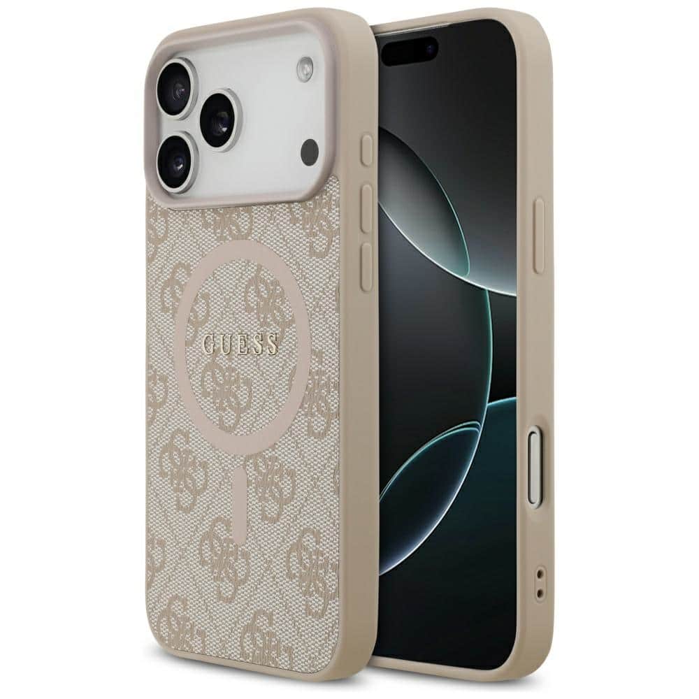 Φωτογραφία προϊόντος: Θήκη iPhone 17 Pro Max - Guess - 4G Ring Classic Logo MagSafe (Ροζ)