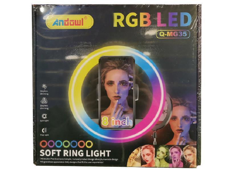 Φωτογραφία προϊόντος: OEM Andowl Ring Light 20.32cm με Τρίποδο και Βάση για κινητό