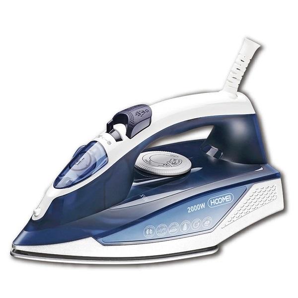 Φωτογραφία προϊόντος: OEM Σίδερο Ατμού 2000W 300ml με Συνεχόμενη Παροχή 25gr/min και Κεραμική Πλάκα Hoomei HM-3875 Μπλε