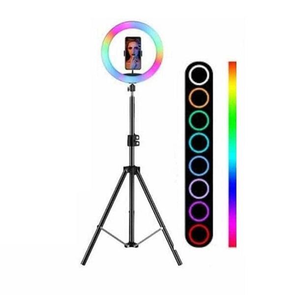 Φωτογραφία προϊόντος: OEM RGB Ring Light MJ26 RGB 26cm 6500K με Τρίποδο Δαπέδου και Βάση για Κινητό