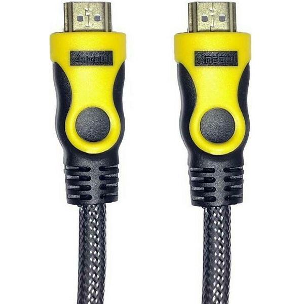 Φωτογραφία προϊόντος: OEM Andowl HDMI 1.4 Braided Cable HDMI male - HDMI male 1.5m Μαύρο
