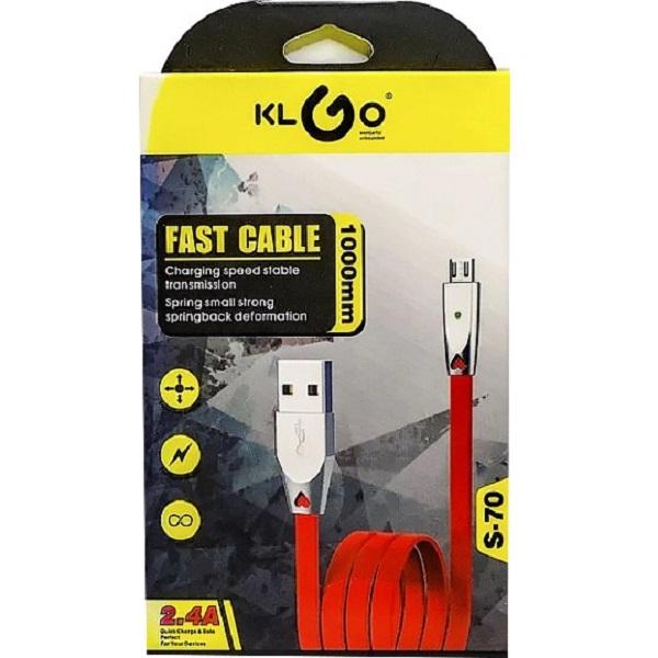 Φωτογραφία προϊόντος: OEM KLGO Flat USB 2.0 to micro USB Cable Κόκκινο 1m (S-70)