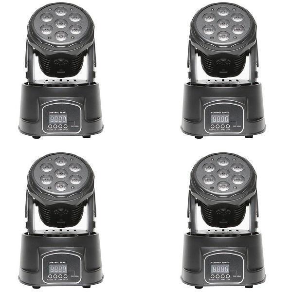 Φωτογραφία προϊόντος: OEM Art Sound Φωτορυθμικό Wash LED με Ρομποτική Κεφαλή AL-1025 Mini Set (4 Lights) RGBW Κωδικός: AL-1025X4