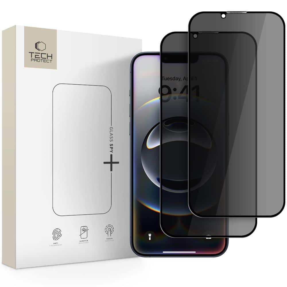 Φωτογραφία προϊόντος: iPhone 16e / 14 / 13 / 13 Pro Privacy Tempered Glass Tech-Protect 2τμχ