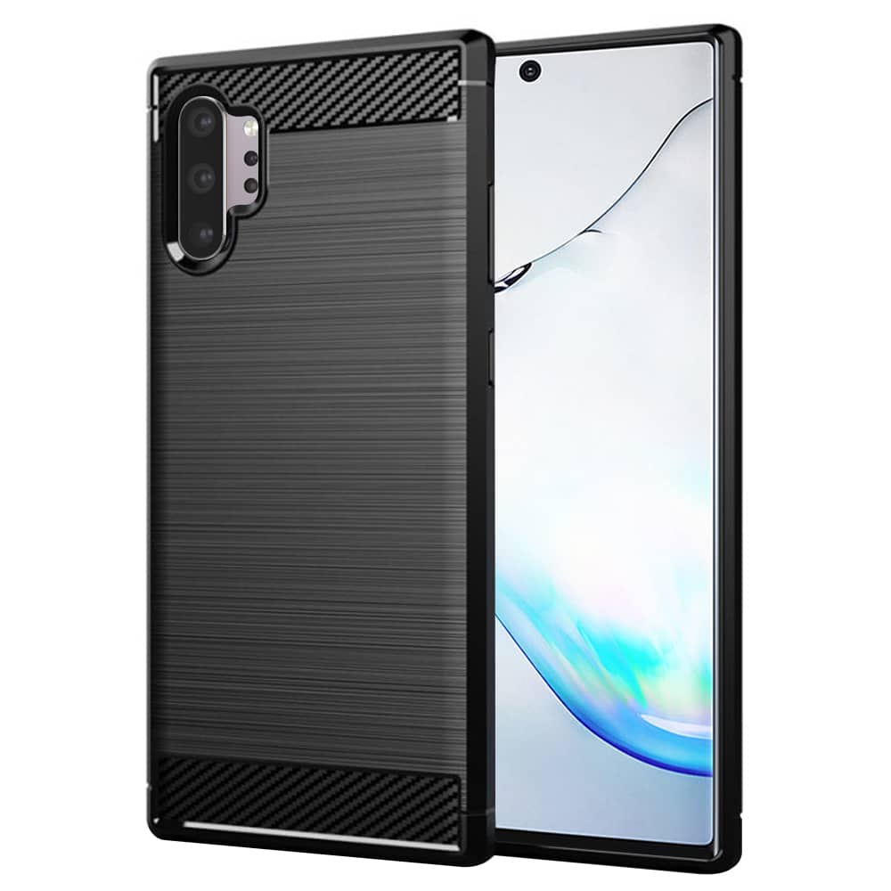 Φωτογραφία προϊόντος: Θήκη Samsung Galaxy Note 10 Plus 4G / Note 10 Plus 5G Carbon Silicone Techsuit (Μαύρο)