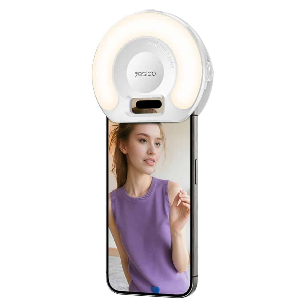 Φωτογραφία προϊόντος: Yesido - LED Selfie Light με Κλιπ Τηλεφώνου 400mAh, 6.8W, 3 Λειτουργίες Φωτισμού