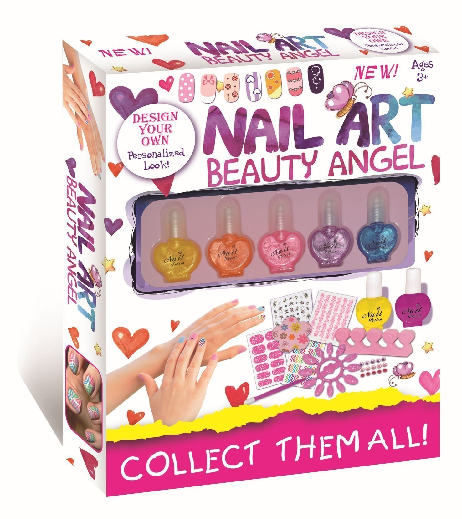Φωτογραφία προϊόντος: Blue Toys Σετ Ομορφιάς Nail Art Beauty Angel με Βερνίκι Νυχιών σε 5 χρώματα (MKK847689)