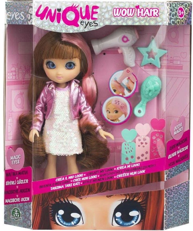 Φωτογραφία προϊόντος: Giochi Preziosi Κούκλα Unique Eyes Κούκλα Wow Hair (MYM08000)
