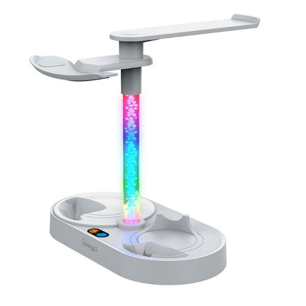 Φωτογραφία προϊόντος: iPega Dual Charger Stand Βάση Φόρτισης για 2 Χειριστήρια VR με LED, Λευκή, PG-P5V001PS