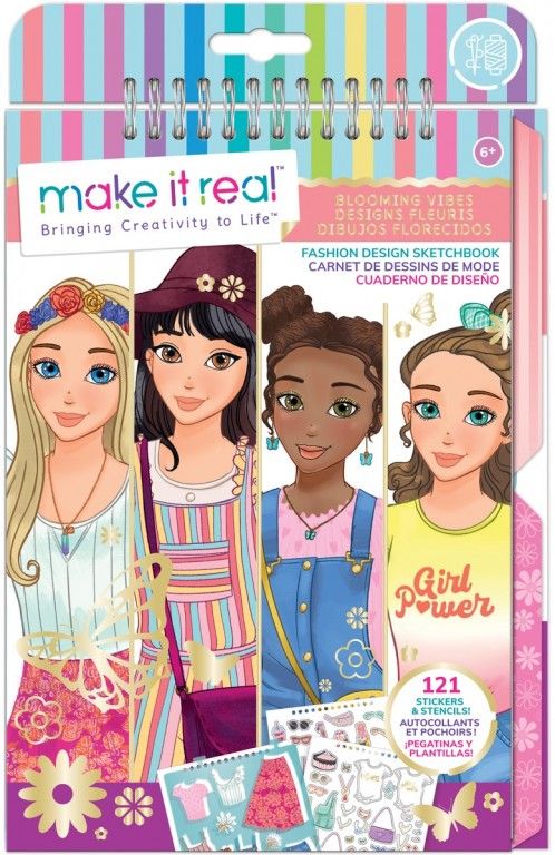 Φωτογραφία προϊόντος: Make It Real- Fashion Design Sketchbook Blooming Vibes (3209)