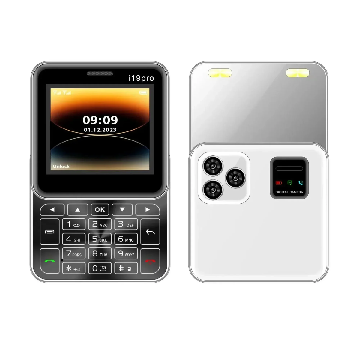 Φωτογραφία προϊόντος: Κινητό τηλέφωνο 2,4" Dual Sim 2G Κάμερα i19 pro Slider – Λευκό