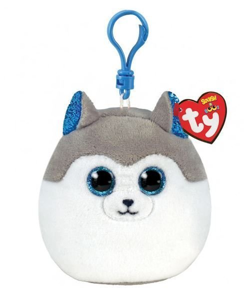 Φωτογραφία προϊόντος: ΟΕΜ TY Squishy Beanies Slush Χνουδωτό Κλιπ Σκυλάκι Χάσκυ Λευκό Και Γκρι (1607-39562)
