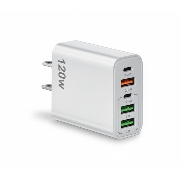 Φωτογραφία προϊόντος: Αντάπτορας Fast Charging 120W με 5 Θύρες (2 Type-C & 3 USB) AR-PD02