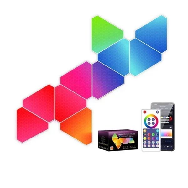 Φωτογραφία προϊόντος: Smart RGB Φωτιστικά Τοίχου 10 Panels – WiFi & App Control