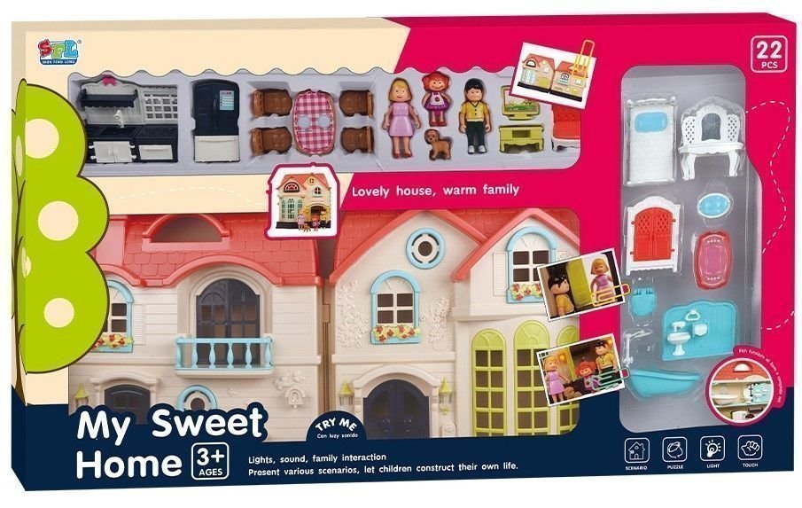 Φωτογραφία προϊόντος: Blue Toys Κουκλόσπιτο My Sweet Home Βίλα με Ήχους (MKO849476)