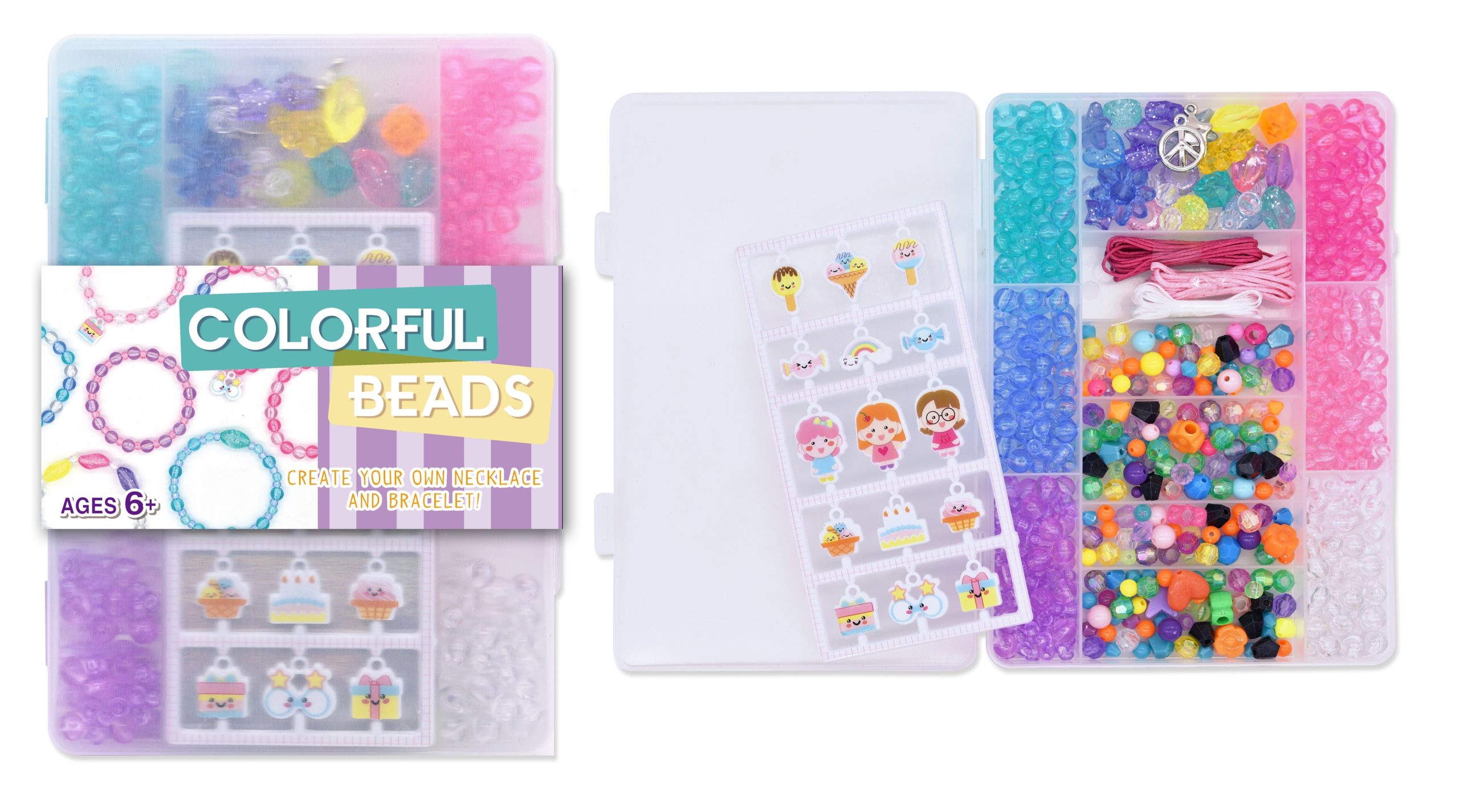 Φωτογραφία προϊόντος: Blue Toys Σετ Ομορφιάς Colorful Beads Κοσμήματα με Χάντρες (MKN660549)