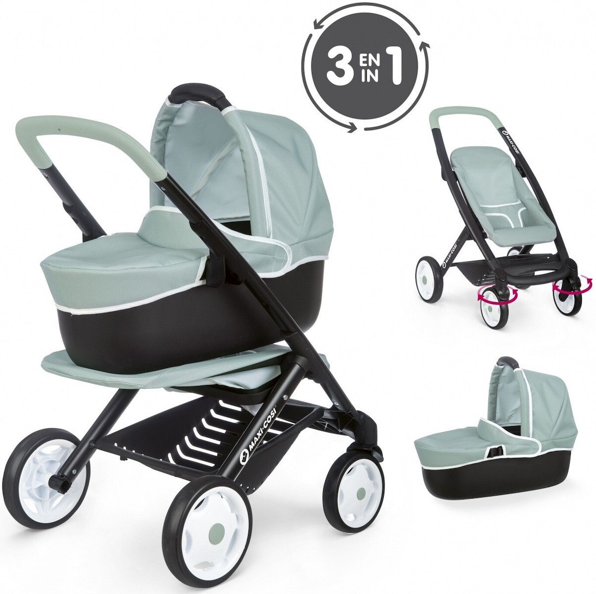 Φωτογραφία προϊόντος: Smoby Καρότσι Κούκλας Maxi Cosi Pushchair 3 in 1 (253120)