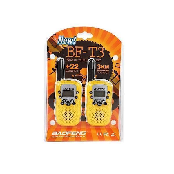 Φωτογραφία προϊόντος: OEM Baofeng BF-T3 Walkie Talkie με Μονόχρωμη Οθόνη Σετ 2τμχ Σε Κίτρινο Χρώμα