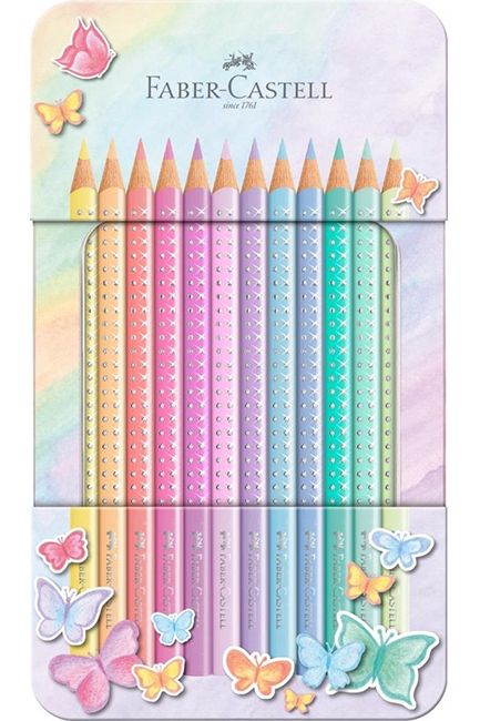 Φωτογραφία προϊόντος: Faber-Castell Faber Castell Ξυλομπογιές AWF Sparkle Metal Pastell 201910 12 Χρώματα (12310560)