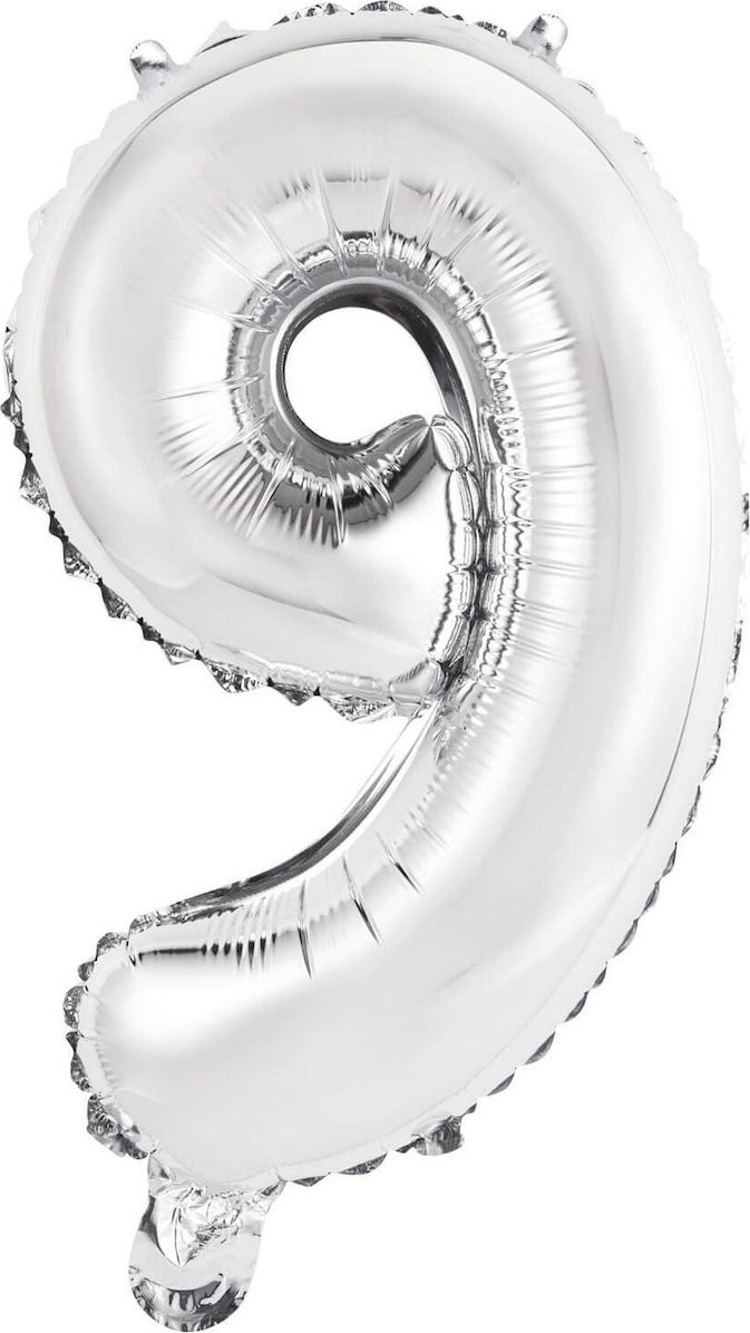Φωτογραφία προϊόντος: Procos Party Μπαλόνι Decoiation Foil Ballons Νούμερο 9 85εκ Ασημί (91203)