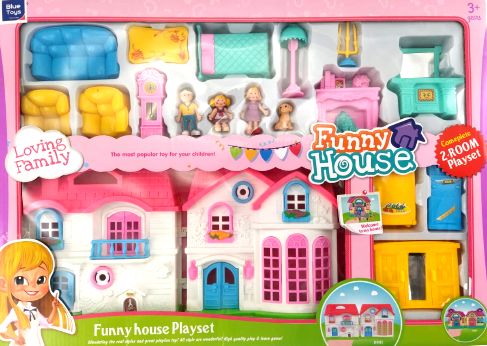 Φωτογραφία προϊόντος: Blue Toys Funny House Βίλα Με Έπιπλα (MKK636621)