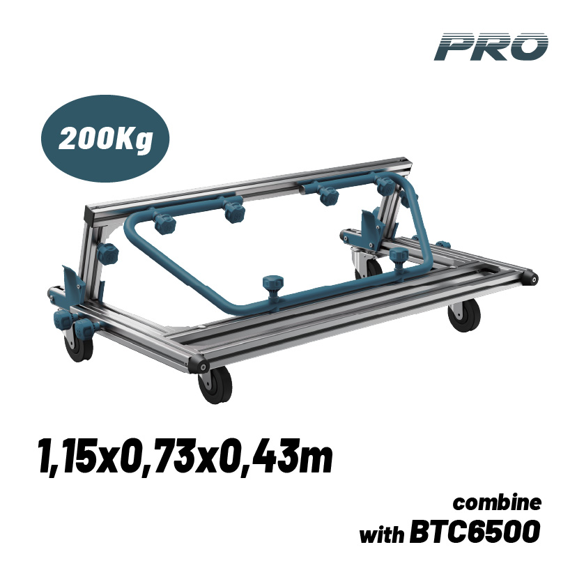 Φωτογραφία προϊόντος: BORMANN Pro BTC6502 Καρότσι Μεταφοράς Πλακιδίων Αλουμινίου, Πτυσσόμενο,Μέγιστο Βάρος 200kg (071457)