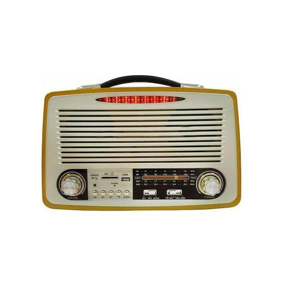 Φωτογραφία προϊόντος: OEM Retro Επιτραπέζιο Ραδιόφωνο Επαναφορτιζόμενο με USB Μπεζ KEMAI MD-1700BT
