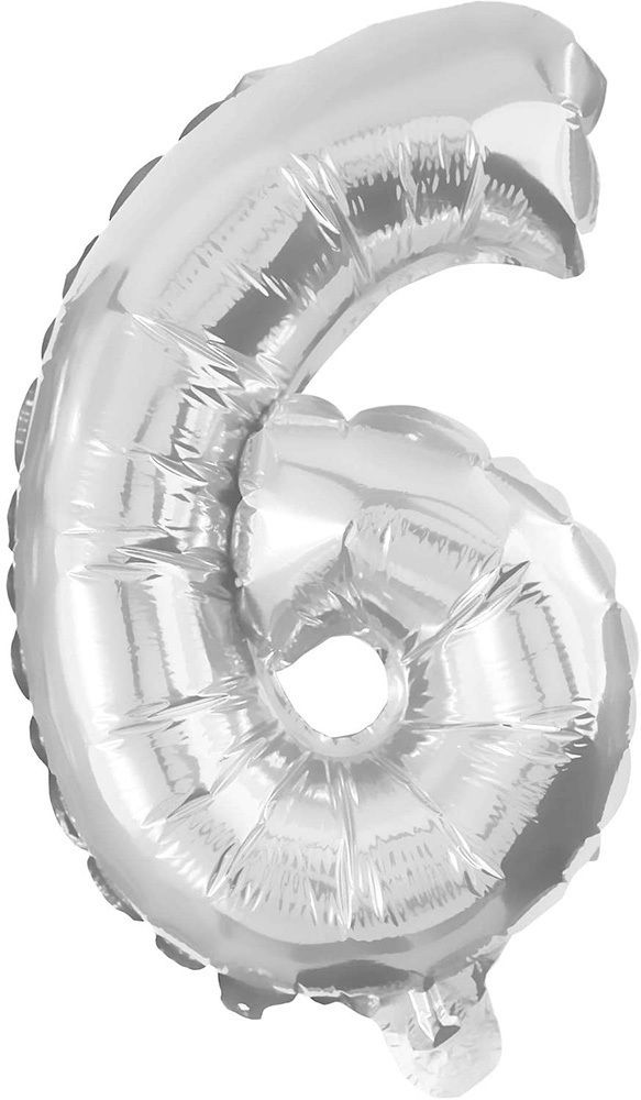 Φωτογραφία προϊόντος: Procos Party Μπαλόνι Decoiation Numeral Foil Ballons Νούμερο 6 85εκ Ασημί (91200)