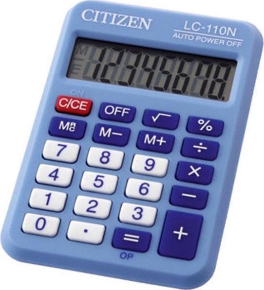 Φωτογραφία προϊόντος: Exas Αριθμομηχανή Citizen Lc-110Nrbl 8 Ψηφία Blue (143110004)