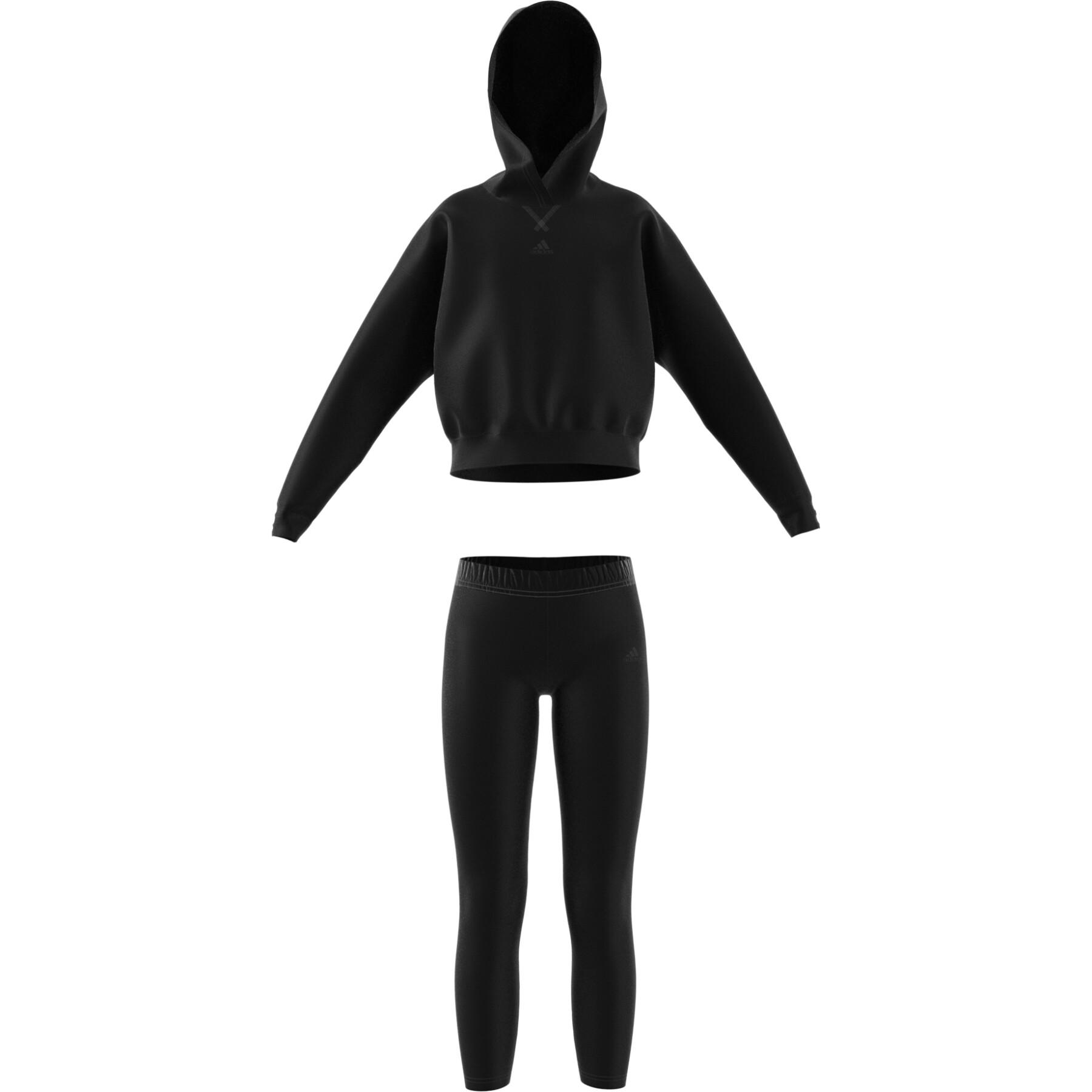 Φωτογραφία προϊόντος: Adidas Hooded Fleece Track Suit BLACK HN3479