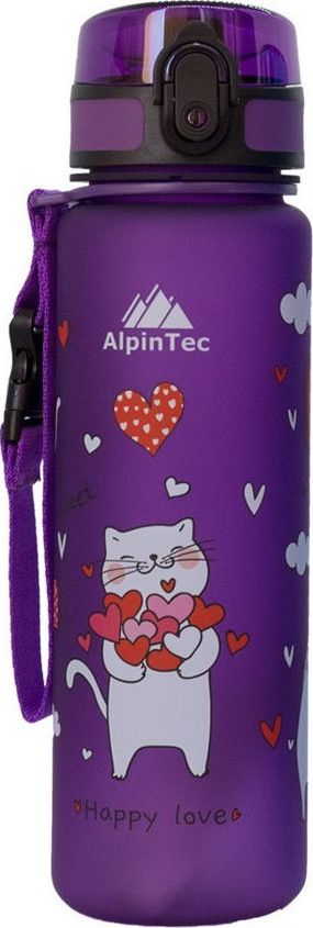 Φωτογραφία προϊόντος: AlpinPro Παγούρι Πλαστικό Kids 500ml Purple Cats (C-500PE-4)
